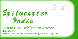 szilveszter modis business card